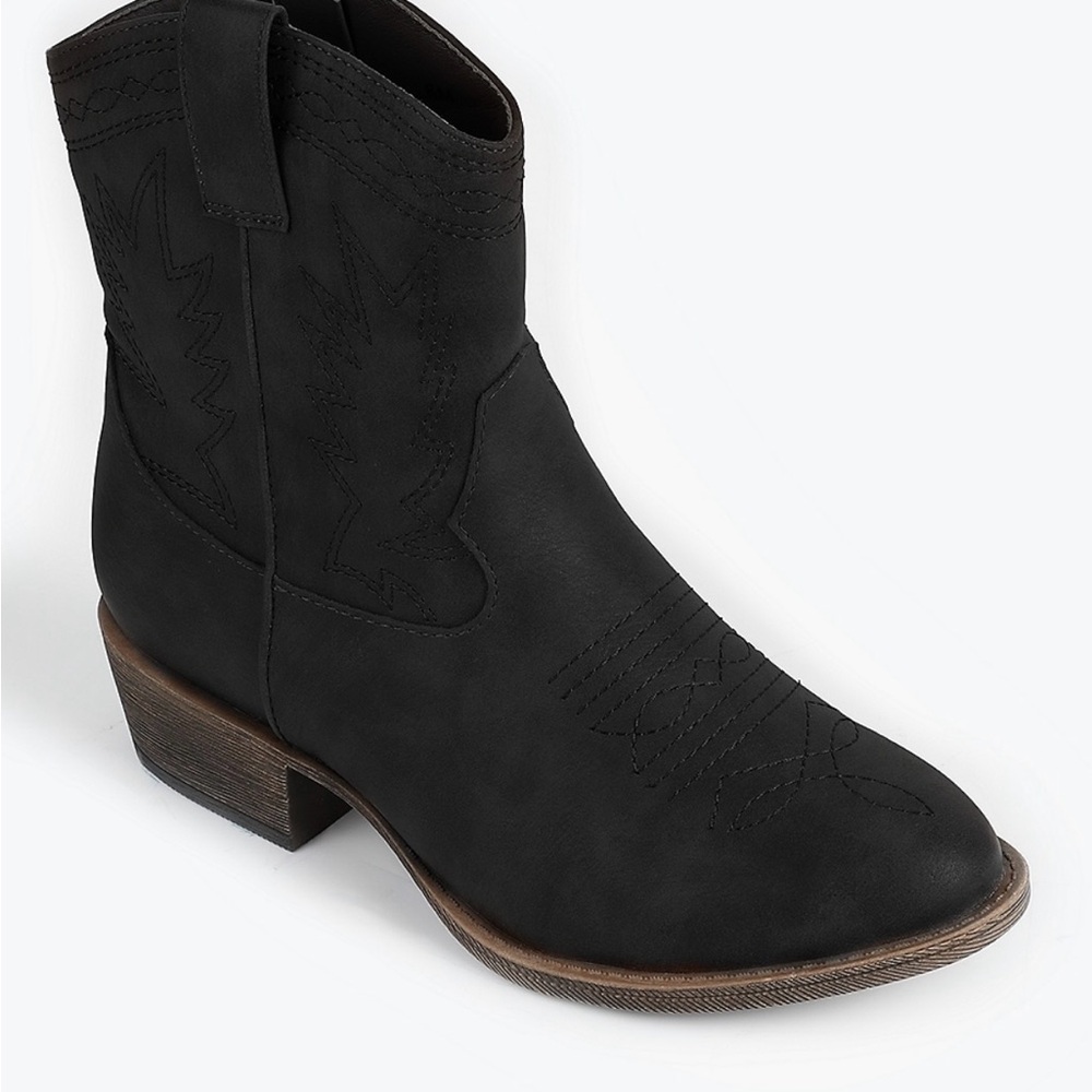 Black Western Ankle Boots - Penelope from Maurice’s Size 10
